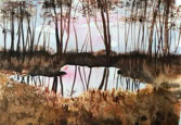 Pool Reflection Watercolour