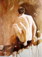 bathing rear view in brown