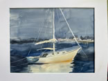 Sailboat watercolour study